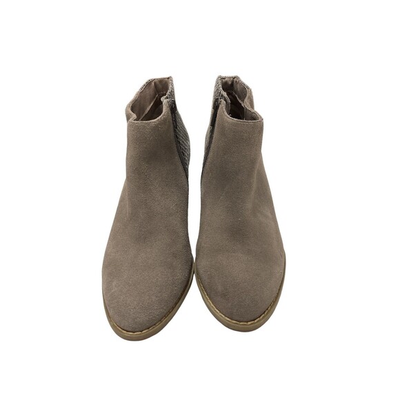 Vionic GREIGE Ankle Boots 322 BROMLEY Suede Faux Snake Size 6 TAN Booties - Picture 5 of 10